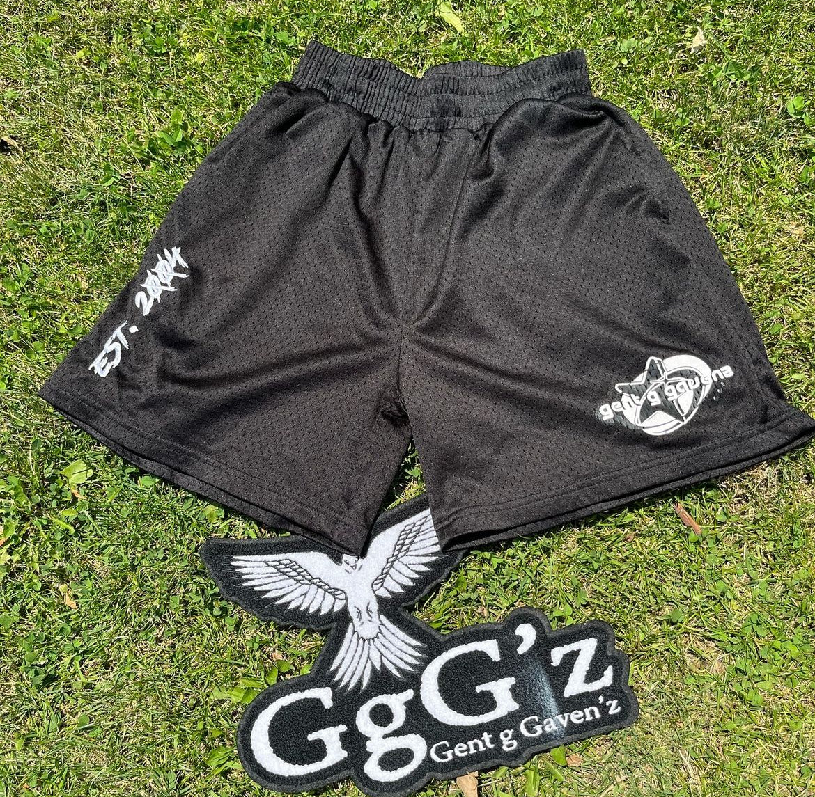 C!TY L!GHTS Star Logo Mesh Shorts (Black)