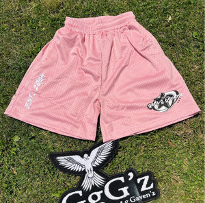 C!TY L!GHTS Star Logo Mesh Shorts (Pink)