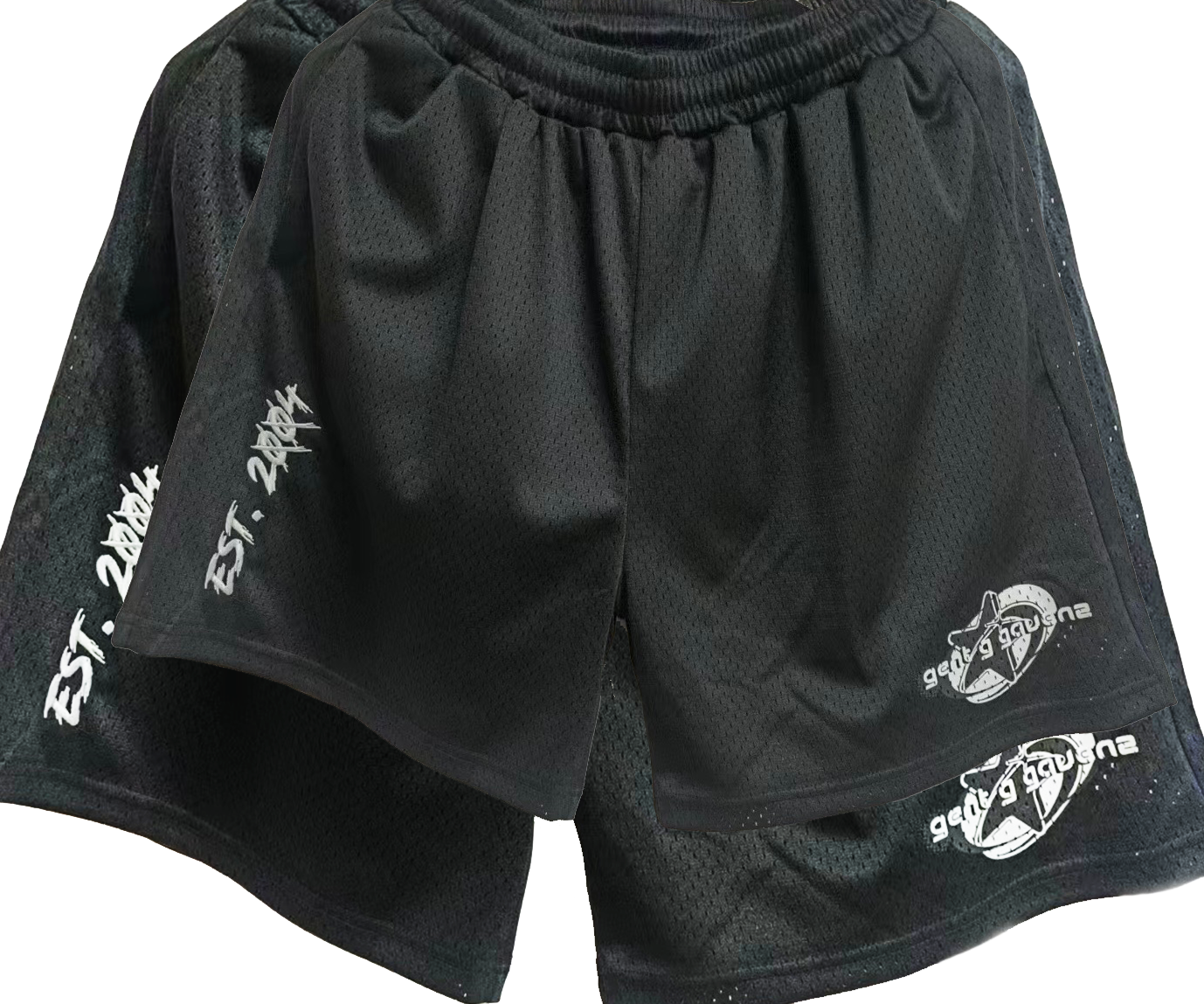 C!TY L!GHTS Star Logo Mesh Shorts (Black)