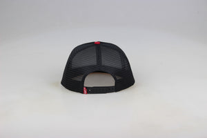 Kiss by an Angel Trucker hat (Black/Red/Black)