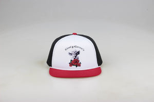 Kiss by an Angel Trucker hat (White/Red/Black)