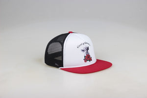 Kiss by an Angel Trucker hat (White/Red/Black)